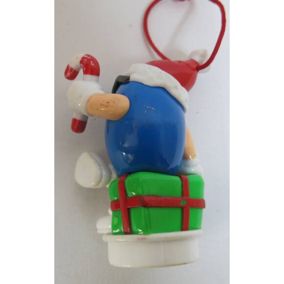 Vintage M&M'S CHRISTMAS Ornaments Red Blue Collectible Decor Set of 3 1990 Candy - Picture 11 of 13